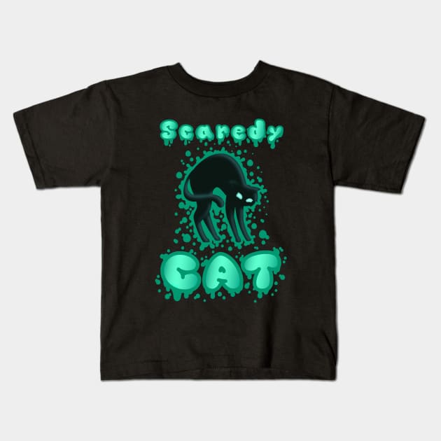 Scardey Cat Kids T-Shirt by JPenfieldDesigns
